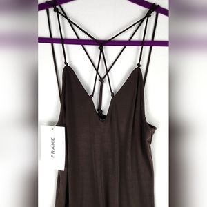 FRAME Delicate Knot Slipdress NWT in brown - Size M